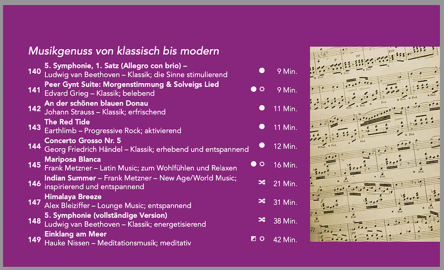 brainLight®-Musikgenuss von klassisch bis modern - Mönchengladbach | RPM Medical & Kosmetik Rafael-Peter Mischewski Mönchengladbach