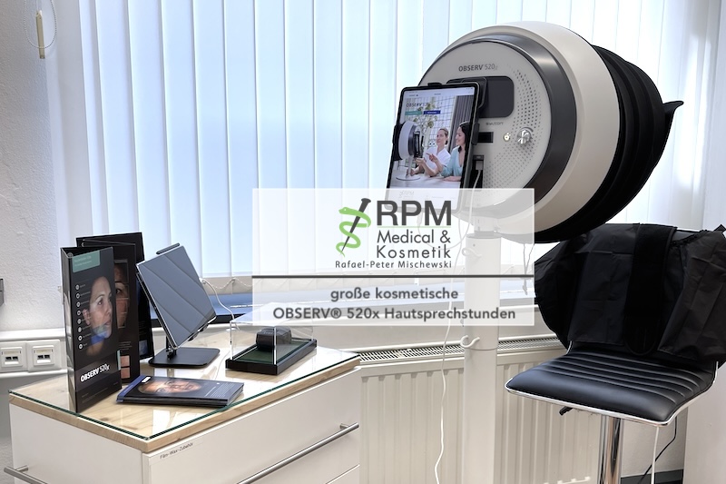 Entdecken Sie die revolutionäre OBSERV® 520x bildbasierte Hautanalyse in Mönchengladbach bei RPM, die eine unvergleichliche Einblicke in Ihre Hautstruktur ermöglicht. Mit modernster Technologie und acht beeindruckenden Bildmodi setzt der OBSERV® 520x neue Maßstäbe in der Hautdiagnose. | RPM Medical & Kosmetik Rafael-Peter Mischewski Mönchengladbach